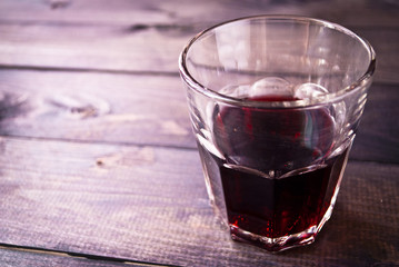 Glass of red wine