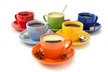 cup of coffee isolated on white