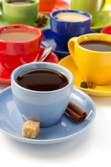 cup of coffee on white