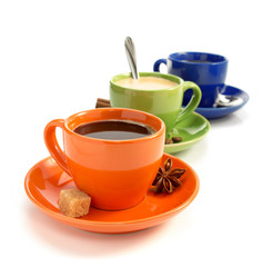 cup of coffee isolated on white