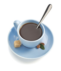 cup of coffee isolated on white