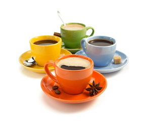 cup of coffee isolated on white