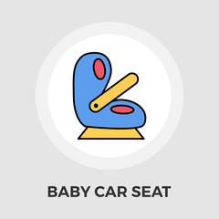 Child Car Seat Flat Icon