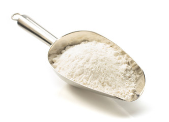 wheat flour on white