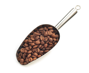 coffee beans isolated on white