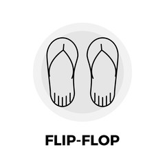 Flip-Flop Line Icon
