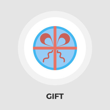 Gift box flat icon
