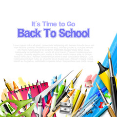Fototapeta premium Back to school background