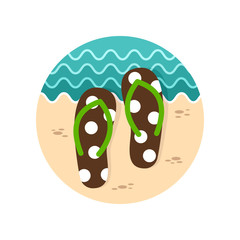 Flip Flops icon. Summer. Vacation