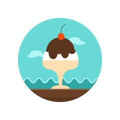 Ice Cream icon. Summer. Vacation