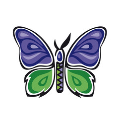 Fantastic butterfly. Butterfly Metamorphosis Rose. Vector illustration on a white background. Digital illustration.