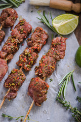 teriyaki beef skewers for garden bbq party