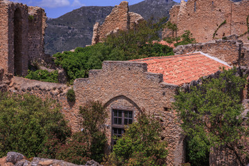 Fototapeta na wymiar Medieval Castle Castellaccio near Monreale, Sicily