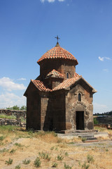  Karmrawor-Kirche, Muttergotteskapelle aus der zweiten Hälfte des 7. Jahrhunderts. Armenien.