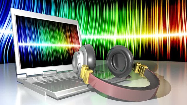 Listening music and laptop computer