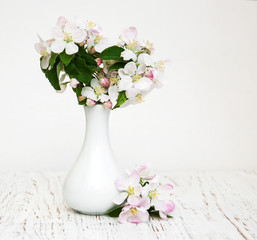 Vase with Apple blossoms