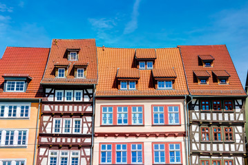 Fachwerkhäuser in der historischen Altstadt von Erfurt