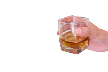 One offer glass of whiskey for celebration