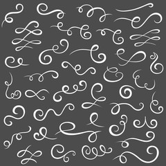 ornaments design, hand drawn elements decorations, invitations wedding cards, vector illustration, collection set