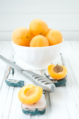 Fresh sweet apricots
