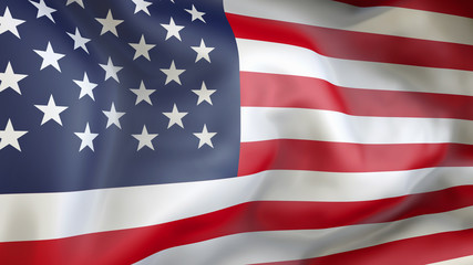 Fototapeta premium USA flag 3d illustration