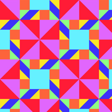 Geometric Colorful Pattern (Tangram)(Vector)