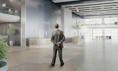 Fototapeta premium Businessman in office interior