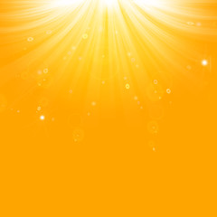 Shiny sun lights, abstract aqua summer background