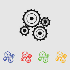 gear vector icon for web and mobile
