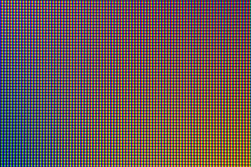 LED screen. LED lighting bulb pattern. RGB led diode display panel. Close up LED TV display. Close...
