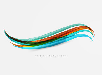 Fototapeta premium Smooth wave line abstract background