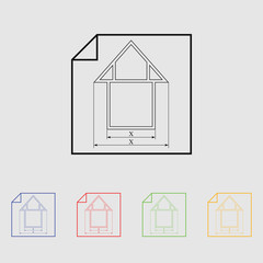 Vector icon house project