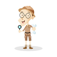  Archaeologist vector illustration