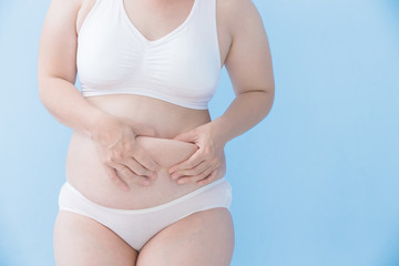 Fototapeta na wymiar Fat overweight woman