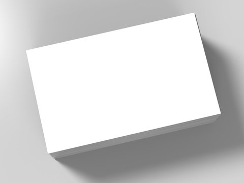 stack of white blank name card