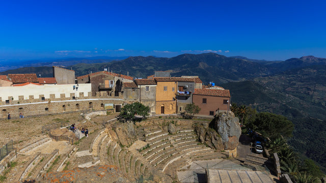 Mountain Town of Pollina on Sicily