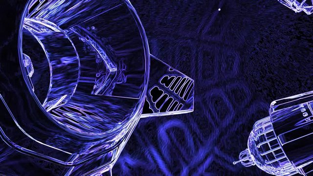 space junk random abstract shapes background
