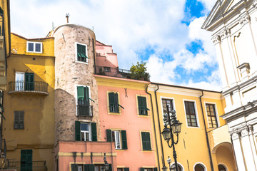 Fototapeta na wymiar Houses in Sanremo, Italy 