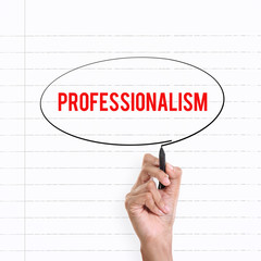 PROFESSIONALISM, hand writing notes