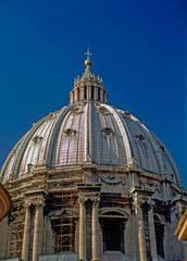 Fototapeta na wymiar Dome, St.Peters Basilica, Rome