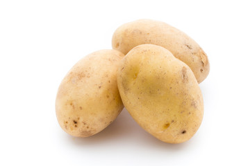 New potato isolated on white background.