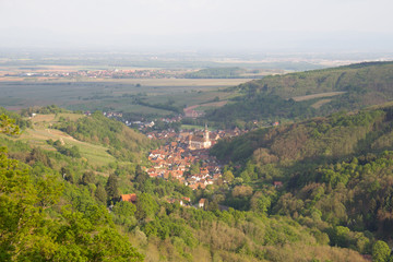 Fototapeta na wymiar Village d'Andlau Alsace Vosges 