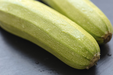 fresh raw zucchini closeup
