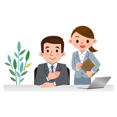 コンサルタントの男女