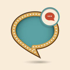 Dymek w stylu lat 70 z ikonką © vempireart