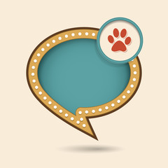 Dymek w stylu lat 70 z ikonką © vempireart