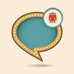 Dymek w stylu lat 70 z ikonką © vempireart