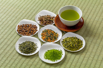 Obraz na płótnie Canvas おいしい日本茶 Delicious Japanese green tea is various