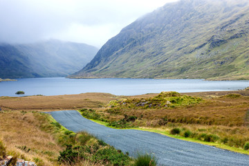 A view of Doo Lough, and Ben Bury, Co. Mayo, Ireland.