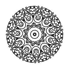 Vector circular ornament. Mandala design.